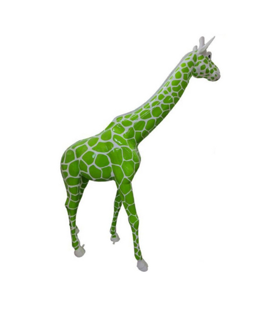 Statue de Girafe en Résine - 320cm - Écailles Vertes