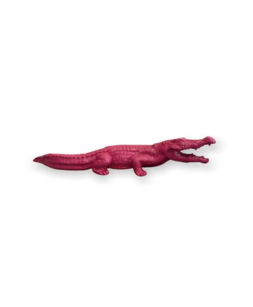 Statue Crocodile Animaux Resine - 130cm - Rose Fushia