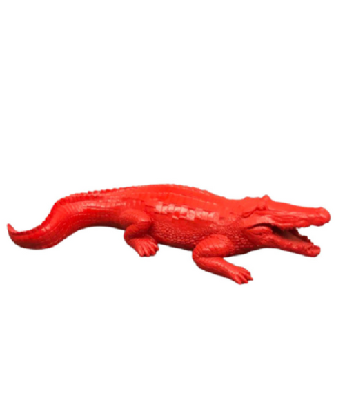 Statue Crocodile Animaux Resine - 130cm - Rouge