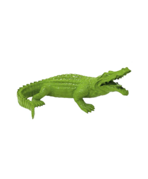 Statue Crocodile Animaux Resine - 130cm - Vert Pomme