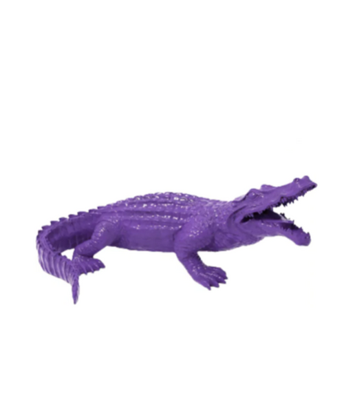 Statue Crocodile Animaux Resine - 130cm - Violet