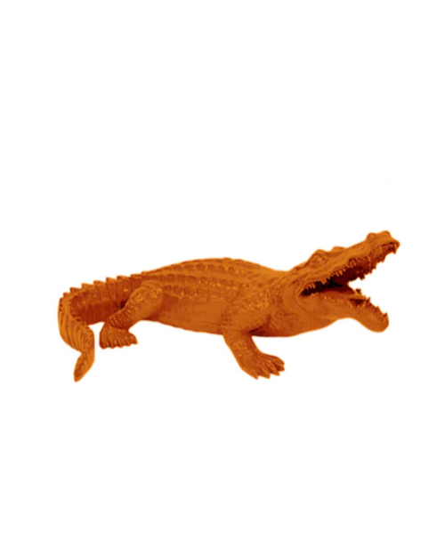 Statue Crocodile Animaux Resine - 130cm - Orange