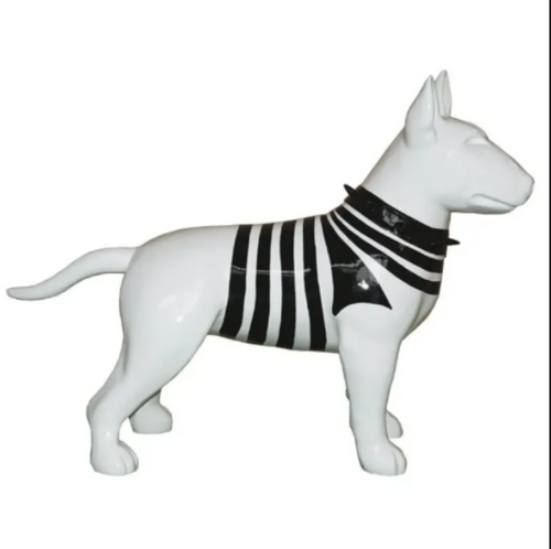 Statue Chien Bull Terrier Animaux Resine - 110cm - Marin Noir