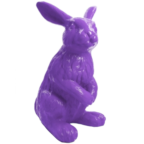 Statue de Lapin en Résine - 115cm - Couleur Violet Élégante