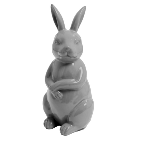 Statue de Lapin en Résine - 35 cm - Couleur Grise