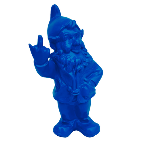 Statue de Nain en Résine Élégante - 33cm - Teinte Bleu Nuit