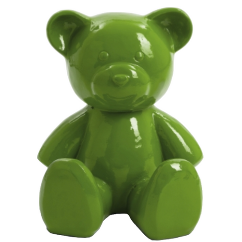 Statue d'Ours en Résine - 35cm - Couleur Vert Pomme