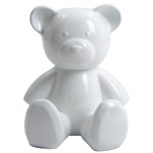 Statue d'Ours en Résine - 35 cm - Couleur Blanche