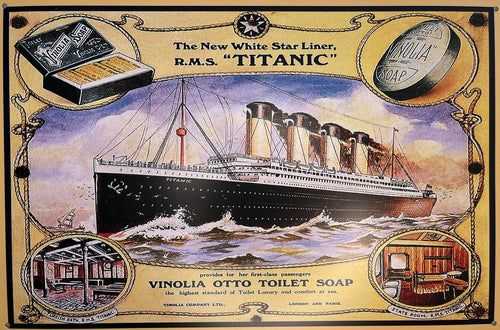 PLAQUE MÉTAL TITANIC 30X20 CM - PLAQUE DECORATIVE