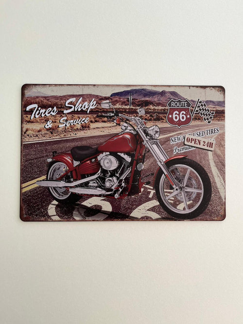 PLAQUE MÉTAL RIDE R66 30X20 CM - PLAQUE DECORATIVE