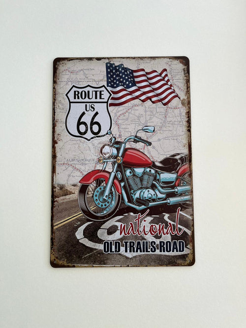 PLAQUE MÉTAL R66 BIKE 30X20 CM - PLAQUE DECORATIVE