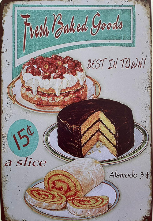 PLAQUE MÉTAL GATEAU 30X20 CM - PLAQUE DECORATIVE