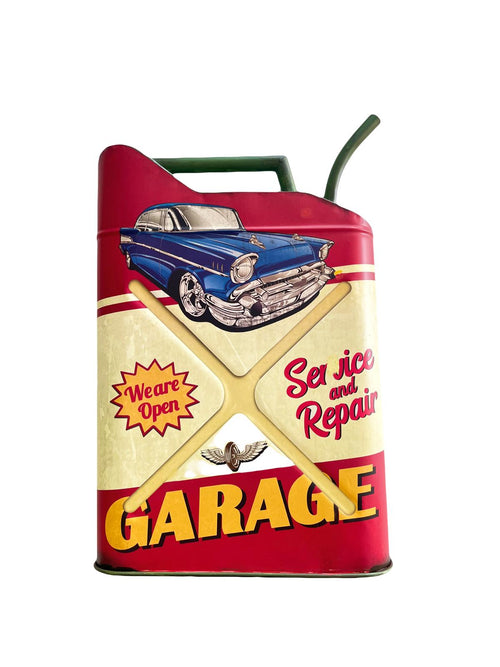 JERRICAN ESSENCE MÉTAL GARAGE H.50CM - JERRICAN ESSENCE DECO