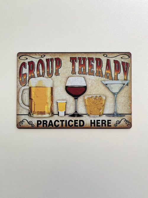 PLAQUE MÉTAL THERAPY 30X20 CM - PLAQUE DECORATIVE