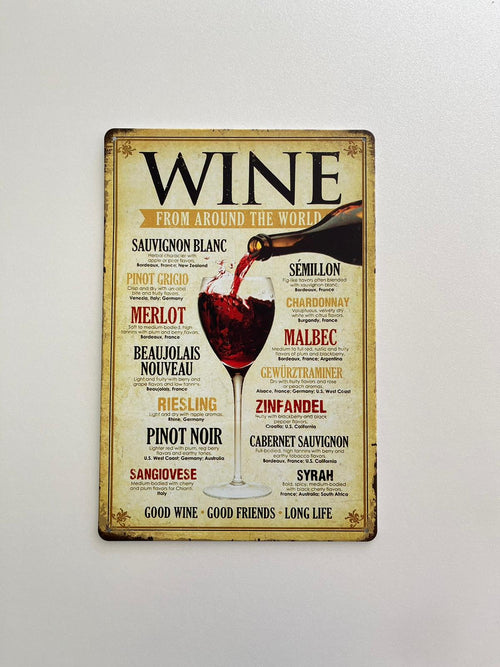 PLAQUE MÉTAL GOOD WINE 30X20 CM - PLAQUE DECORATIVE