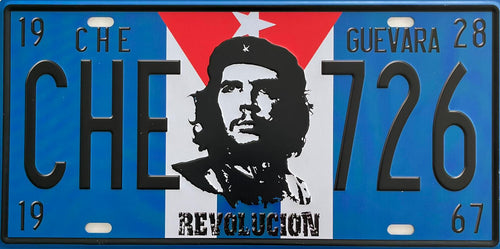 PLAQUE MÉTAL GUEVARA 15x30 CM - PLAQUE DECORATIVE