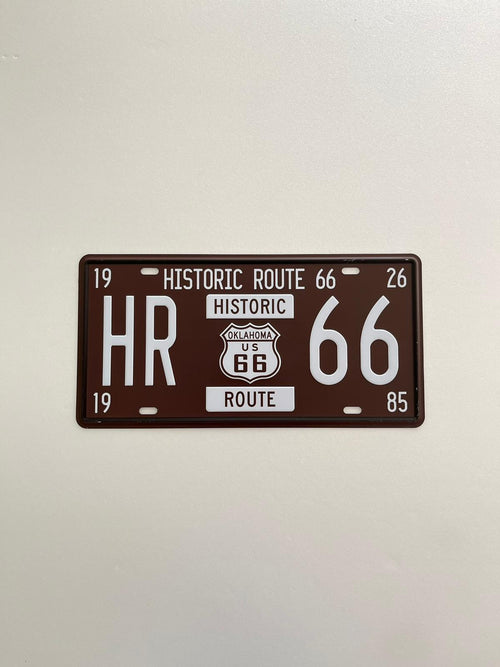 PLAQUE MÉTAL HISTORIC ROUTE 15x30 CM - PLAQUE DECORATIVE