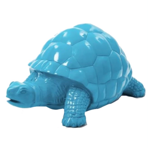 Statue Tortue Animaux Resine - 110cm - Bleu Ciel