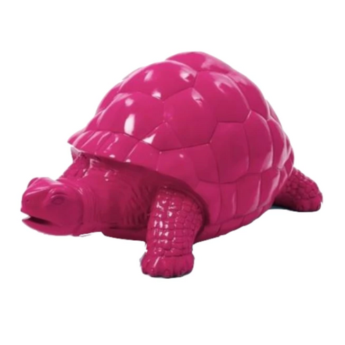 Statue Tortue Animaux Resine - 110cm - Rose Fushia