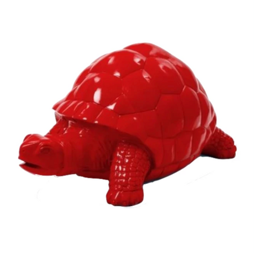 Statue Tortue Animaux Resine - 110cm - Rouge