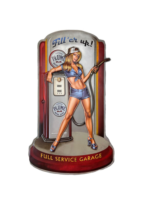 PLAQUE PIN-UP MÉTAL FILL UP 70X45 CM - PLAQUE DECORATIVE