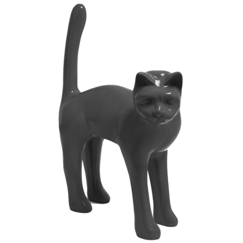 Statue de Chat en Résine - 105cm - Couleur Grise