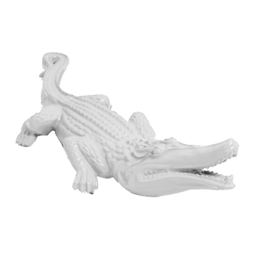 Statue Crocodile Animaux Resine - 120cm - Blanc