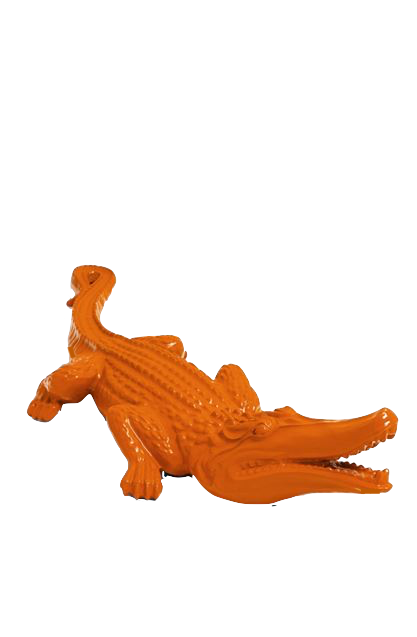 Statue Crocodile Animaux Resine - 120cm - Orange