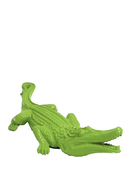 Statue Crocodile Animaux Resine - 120cm - Vert Pomme