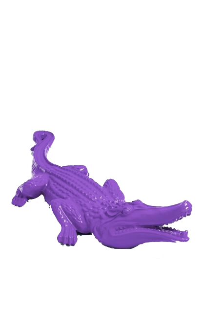 Statue Crocodile Animaux Resine - 120cm - Violet